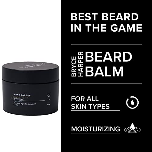 Blind Barber Bryce Harper Beard Balm - Moisturizing Facial Hair Wax with Beeswax, Jojoba & Avocado Seed Oils for Men (1.5oz / 45g)