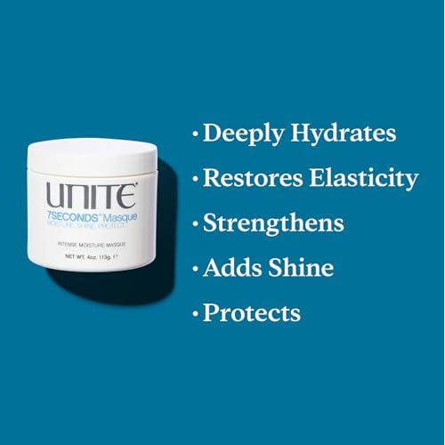 UNITE Hair ? 7SECONDS Masque ? Deep Conditioning Treatment to Restore Elasticity, Strength & Long-Lasting Shine ? Intensive Hydration for All Hair Types ? 4 Fl Oz