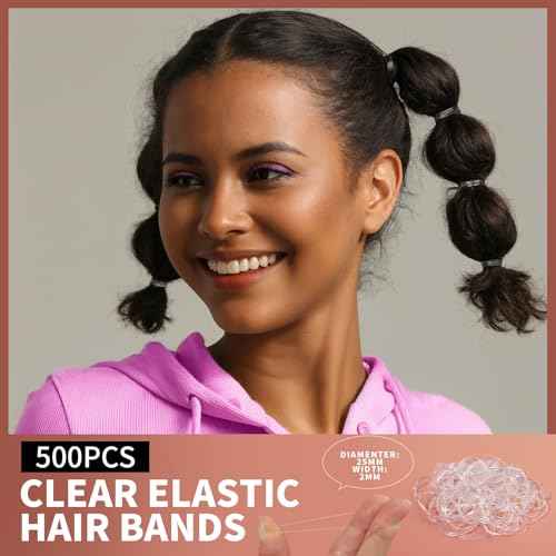 Teenitor Hair Accessories Kit for Woman & Girls: 500pcs Elastic Hair Bands; 30pcs Ponytail Holders, 30pcs Seamless Thick Hair Bands; 40pcs Bobby Hair Pins (Brown)