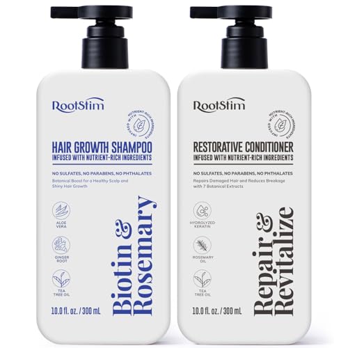 RootStim Hair Growth Shampoo & Conditioner Set - Biotin & Rosemary