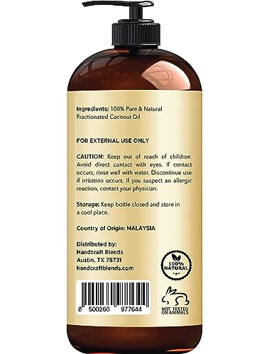Handcraft Blends Fractionated Coconut Oil 16 Fl Oz