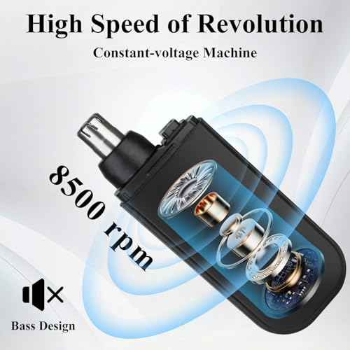 Portable Nose and Ear Trimmer Clipper for Men Women,2025 Professional LED Dsiplay Nose Hair Trimmer with Powerful Motor and Dual-Edge Blades for Smoother Cutting Mini Travel Size (Black)