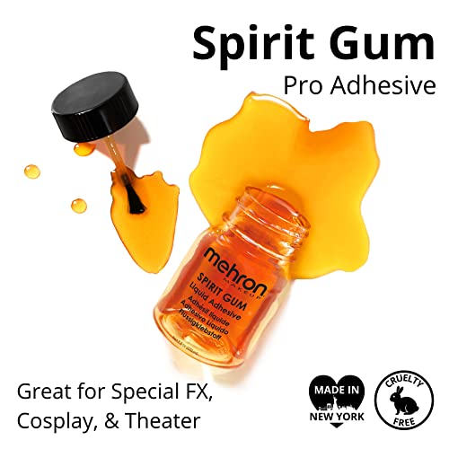Mehron Spirit Gum 1 oz Matte Professional Makeup Adhesive