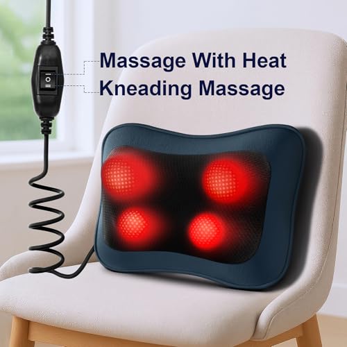 Shiatsu Back & Neck Massager with Heat – Deep Tissue Relief