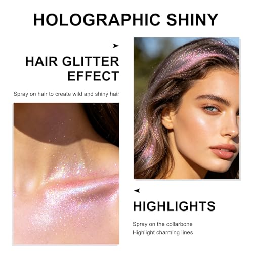 Hair and Body Glitter Spray - Ultra Fine Holographic Sparkle