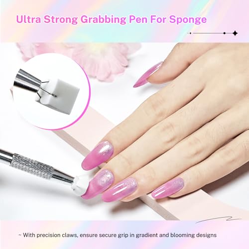 100Pcs Nail Sponges for Ombré Gel Polish Gradient Nail Art Tools