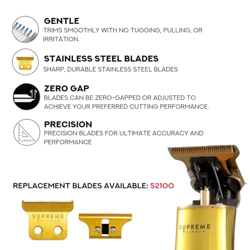 Supreme Trimmer 2-in-1 Foil Shaver & T-Shaper Trimmer Set - Gold