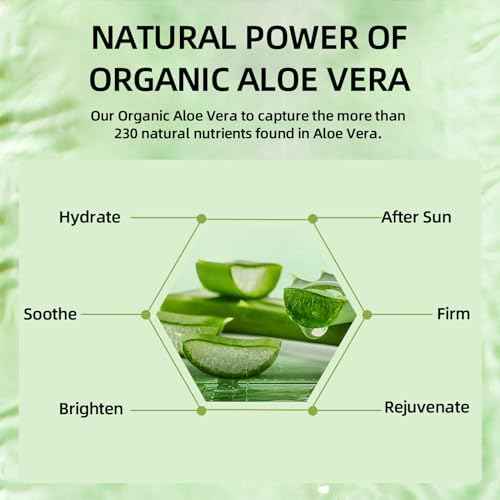 Aloe Vera Moisturizer Facial Cream,Facial Cream With 98% Organic Aloe Vera,Anti Wrinkle Face Moisturize Cream,For Dry Skin,Acne Scars,Soft,Moisturizing,And Delicate Skin
