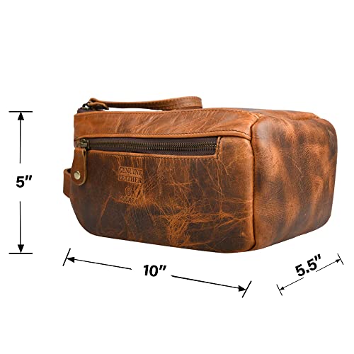 Hulara Travel Toiletry Bag, Unisex Water-Resistant Travel Kit, Portable Shaving & Cosmetics Organizer Pouch for Men & Women - Make up Kit Compact Bathroom Essentials Unisex Dopp Kit