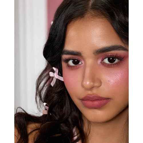 Flower Knows Strawberry Cupid Makeup Palette,Eyeshadow,Blush,Highlighting & Contour All-in-One Face Makeup Palette with 4 Matte+3 Shimmer Pink Shades(S02 Cupid's Mischief,0.49 Oz)
