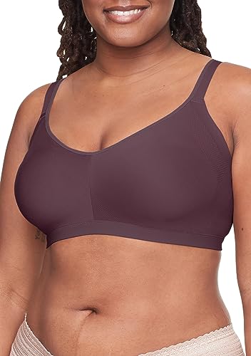 Warner's Women's Easy Does It Underarm Smoothing with Seamless Stretch Wireless Lightly Lined Comfort Bra RM3911A, VINO