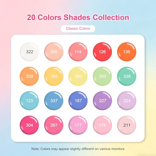Phoenixy 27-Piece Gel Nail Polish Set with Base & Top Coats for Manicure