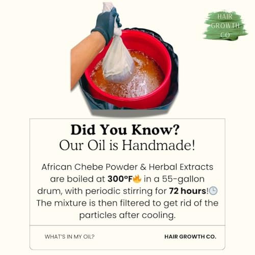 Hair Growth Oil with African Chebe Powder - 2 Oz