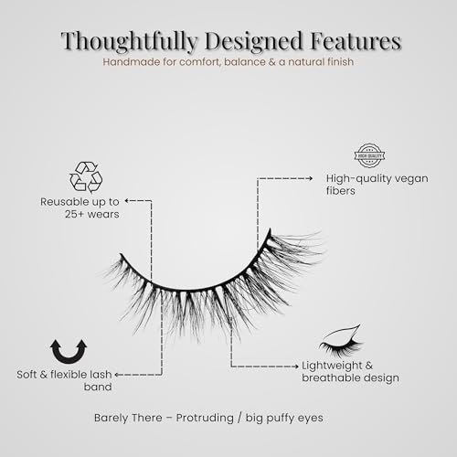 Barely There Premium Eyelashes - Lightweight Natural Lash