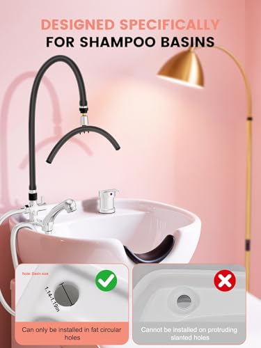 Head Spa Waterfall Shampoo Bowl Faucet with 3-Gear Switch
