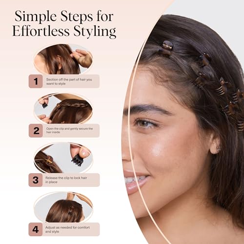 Kitsch Mini Claw Clips for Women - 16 Pack Tortoise & Black Hair Clips