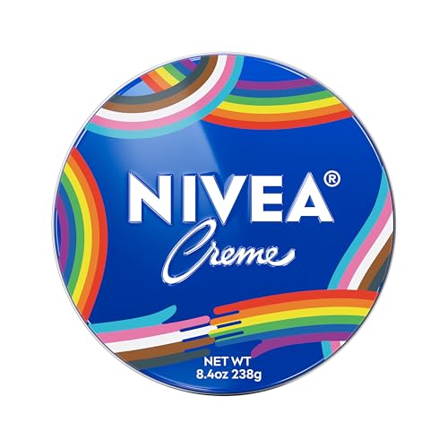 NIVEA Creme Face, Hand and Body Moisturizer Cream, Limited-Edition LGBTQ+ Pride Creme Tin, Rich Body Cream for Dry Skin with Provitamin B5, Fast-Absorbing and Non-Comedogenic, 8.4 Oz Tin
