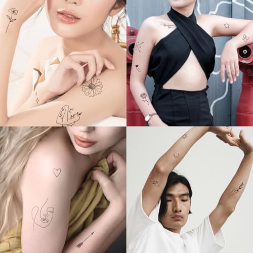 One Grace Mini Fine Line Temporary Tattoos - Waterproof
