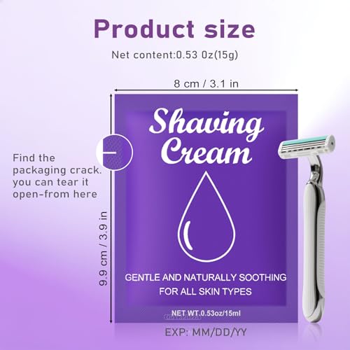 Womens Shaving Cream Bulk Travel,0.53oz Shave Gel for Women,Care Dry Skin Womens Shave Gel for Travel Guests(Verbena,Pack of 30)
