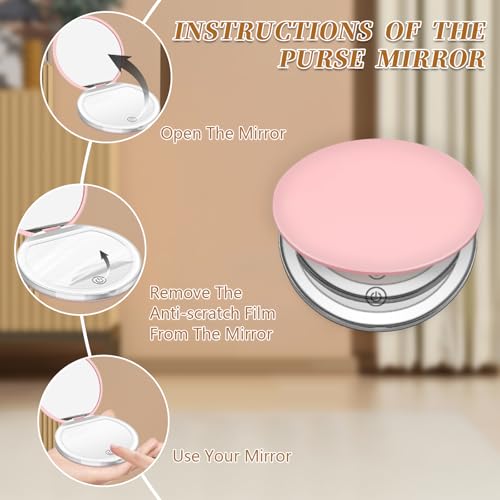 Kakuje LED Compact Mirror 1X/3X Magnification USB Rechargeable