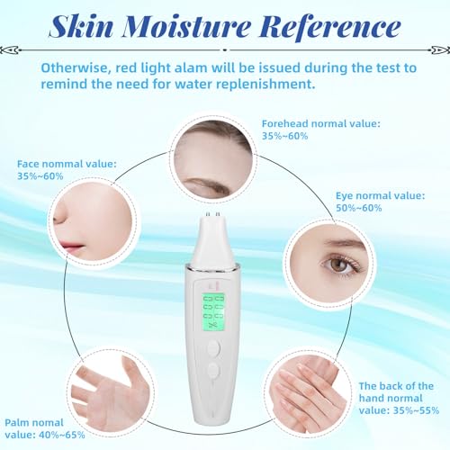 VINGVO Skin Hydration Tester | LCD Digital Oil & Water Meter