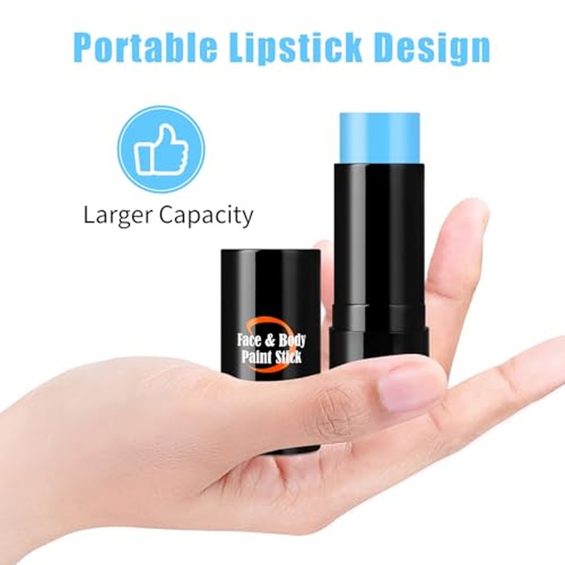 Drawdart Cream Face Paint Stick - Full Coverage Light Blue