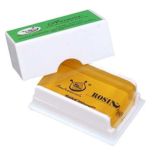 EastyGold Natural Rosin for Violin, Cello, Viola - Low Dust, Sensitive Sound, 3 Pack with Case