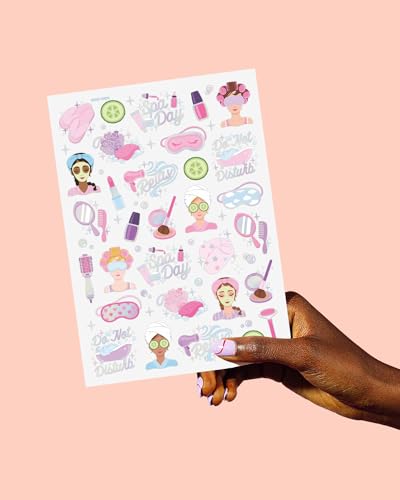 xo, Fetti Girls Spa Party Temporary Tattoos - 62 Iridescent Designs