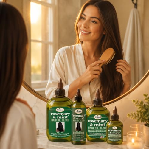 Difeel Rosemary Mint Hair Oil with Biotin - Natural Growth & Nourishment, 8 oz