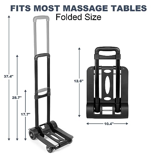 Masajeo Portable Massage Table Cart with Wheels & Handle