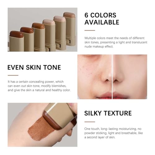 TIMLIFE Foundation Stick Beauty Balm - 2 Pcs Moisturizing Tint