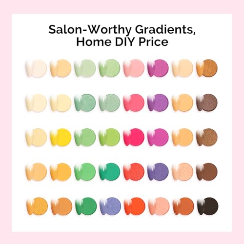 MelodySusie 40-Color Nail Powder Kit for Ombre Gradient Nails