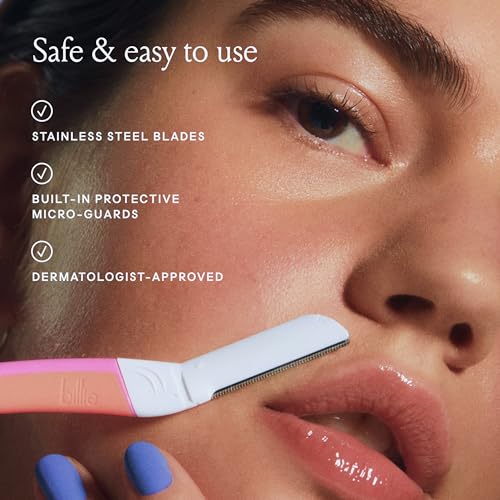 Billie - Dermaplane Refill Blades - Stainless Steel Blades with Safety Micro-guards - Nickel-free - Gently Exfoliates Skin - 3 count