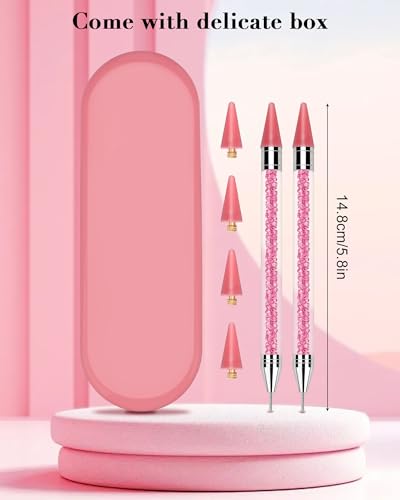 Rhinestone Picker Tool Set - 2 Dual-Ended Applicators with 4 Wax Tips