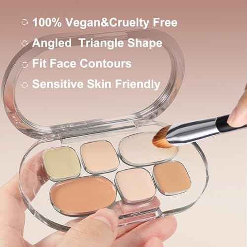 Concealer Brush Under Eye Makeup Foundation Brush,Undereye Corrector Makeup Brush Under Eye Brightener Contour Blending Brush,Triangle Precise Coverage Dark Circles Concealer Makeup Brush