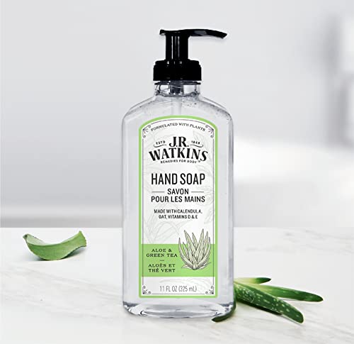 J.R. Watkins Aloe & Green Tea Hand Soap Dispenser Pack of 3 - 11 fl oz