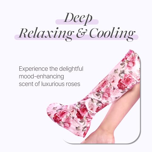 Petitfee Koelf Rose Petal Satin Leg Mask - Cooling & Depuffing (1 Pair)