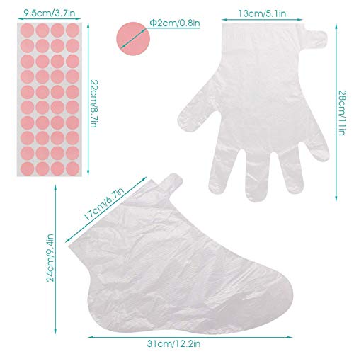 Paraffin Wax Mitts and Booties, Segbeauty Wax Bath Liners, Snug Elastic Opening Insulated Terry Cloth Mittens for Hand and Foot, Gloves and Booties for Paraffin Warmers SPA Heated thera-py