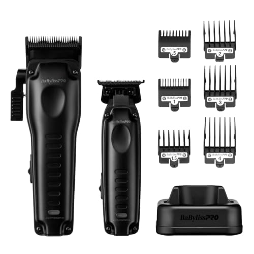 BaBylissPRO High-Performance Compact LO-PROFX Trimmer & Clipper Set – Black Prepacks