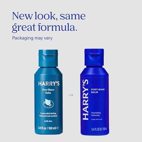 Harry's Post-Shave Balm for Men with Aloe - 3.4 fl oz - Calms and Soothes Skin After Shaving,(Pack of 4)