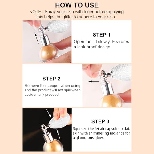 Champagne Highlighter Spray - Face & Body Shimmer Powder