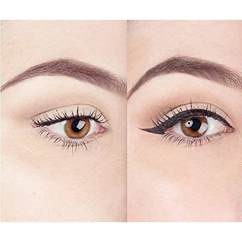 The Flick Stick Winged Eyeliner Stamp For Quick and Easy Cat Eye Makeup, SmudgeProof & Waterpoof Eye Liner Cat Eye Stencil Makeup Tool, Wingliner, Liquid Eyeliner Pens (10mm Classic, Midnight Black)