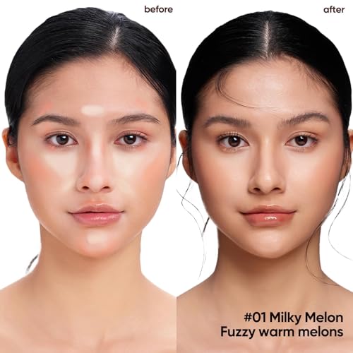 JUDYDOLL 2 In 1 Blush Highlighter Palette, Blush Cream & Glowy Blush, Buildable Color for Cheeks, Cute Makeup, Lightweight, Smooth Powder, Multi-Use, Matte Finish or Radiant Look