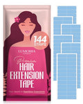Hair Extension Tape 144 Pre-Cut Tabs for Tape-In Extensions