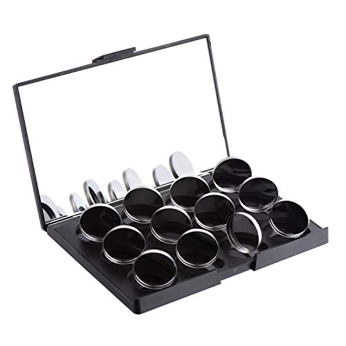 Empty Magnetic Eyeshadow Palette with 12 Round Metal Pans