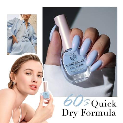 Celestial Blue Quick Dry Nail Polish - 10ml | AZUREBEAUTY