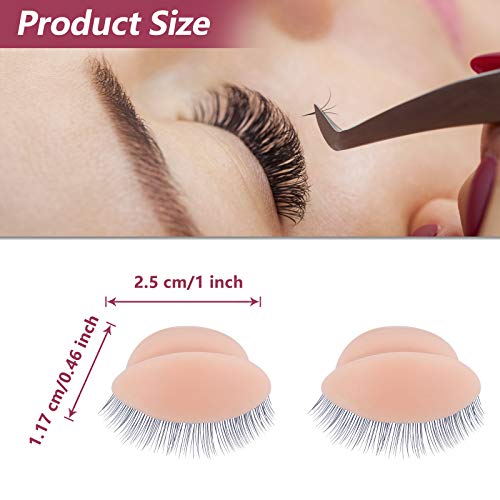 6 Pairs Mannequin Eyelids with Eyelashes - Silicone Replacement for Training