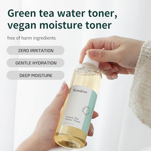 BONAJOUR] Green Tea Water Bomb Cream & Toner Set, Vegan moisturizer Duo, 7.2+3.38 fl.oz¡¦