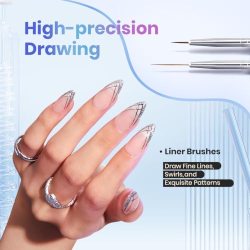 Beetles 6-Piece Nail Art Brush Set - Gel Polish Liner & Dotting Pens