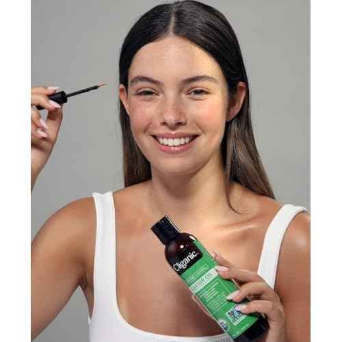 Cliganic Organic Castor Oil, 100% Pure (6oz with Eyelash Kit) - For Eyelashes, Eyebrows, Hair & Skin